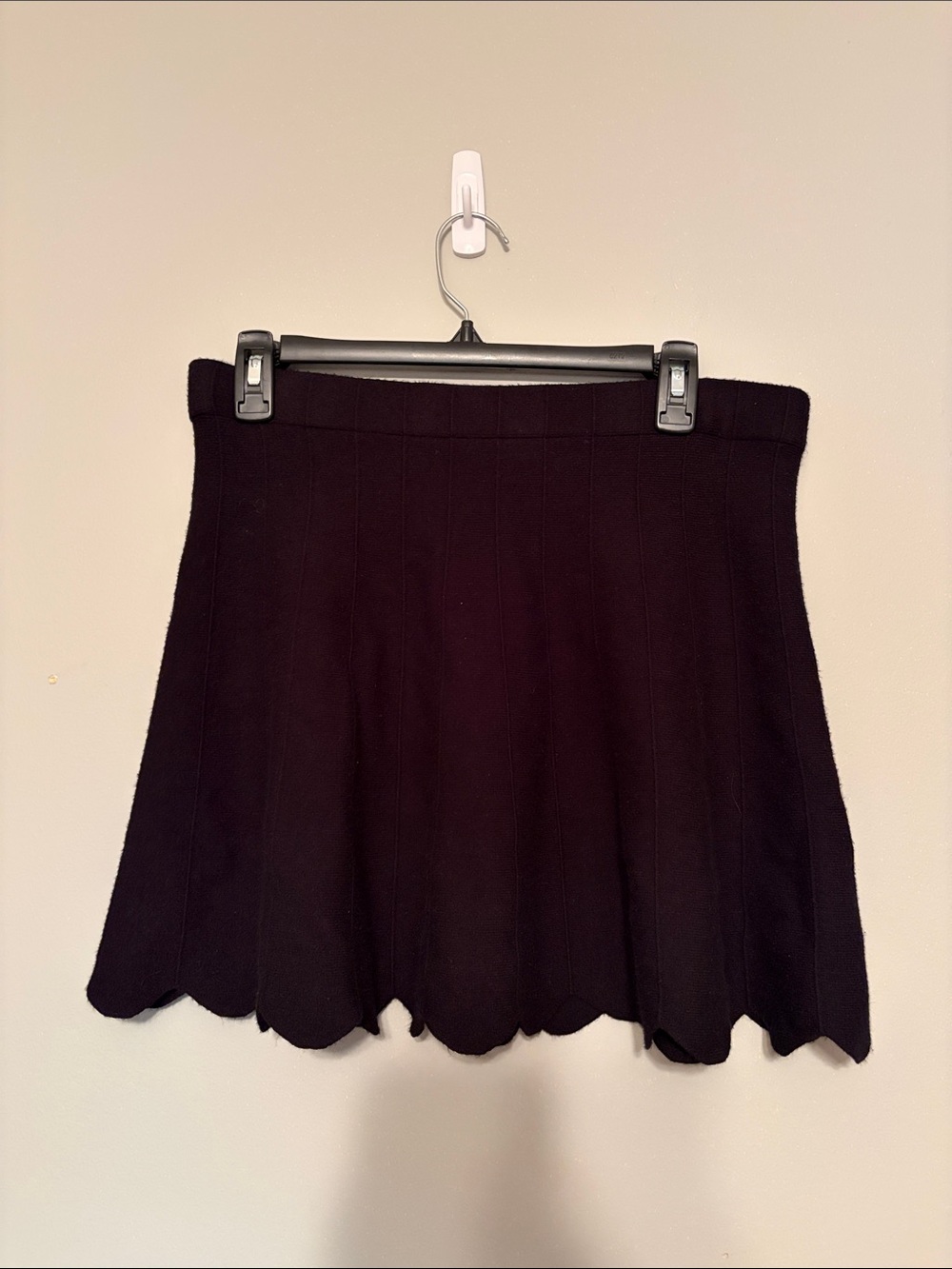 Candie's Black Scalloped Hem Mini Skirt